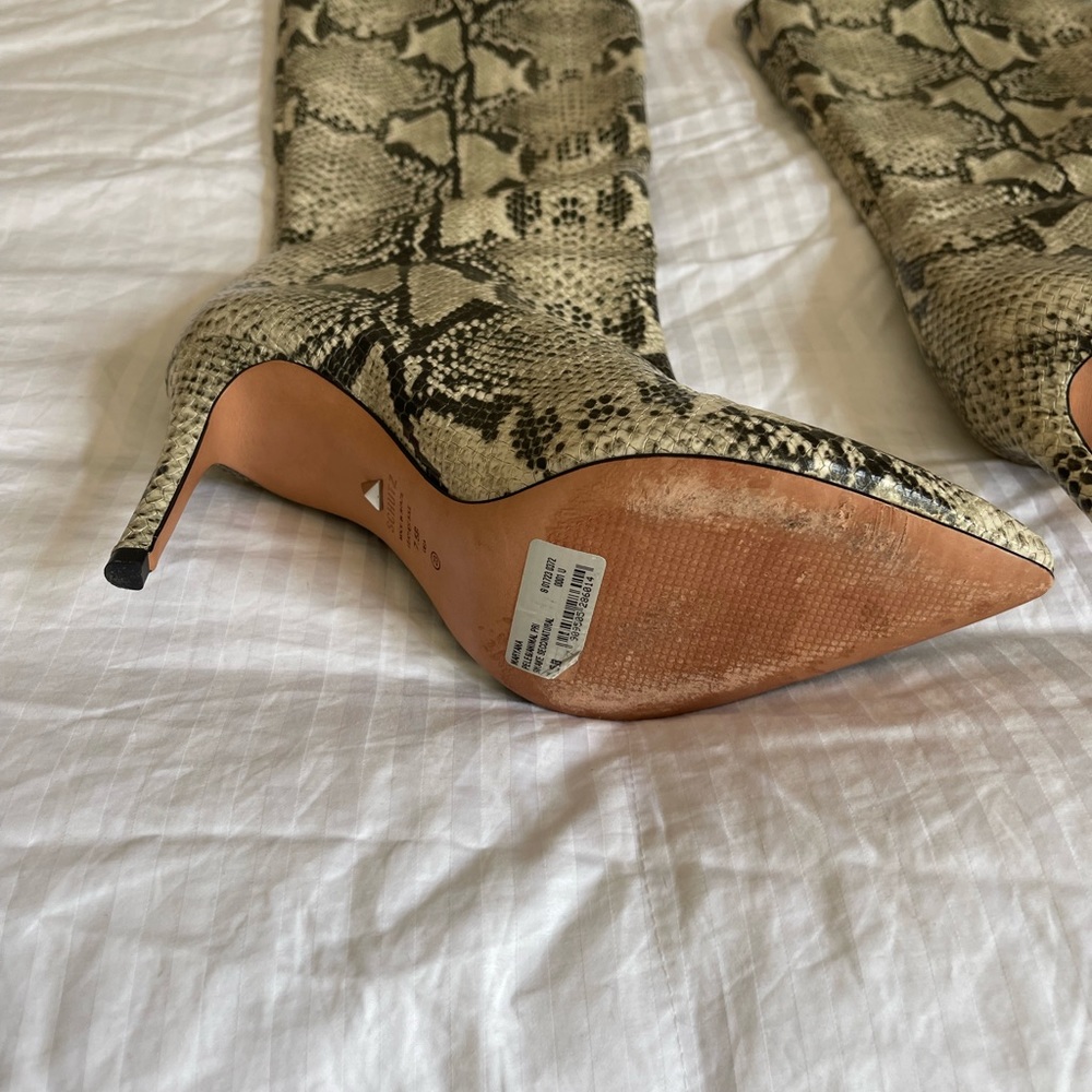 Schultz, Size 7.5 Snake Print Knee High Boot - image 4